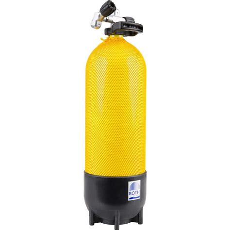 Bouteille De Plongée Sous Marine 15 Litres 230 Bars Jaune Roth Decathlon