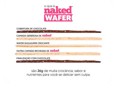 Naked Wafer Dark Chocolate caixa 12un 312g Caribé Nutrição e Saúde