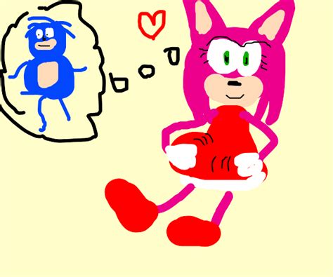 Amy Rose pregnant with Sonic’s baby - Drawception