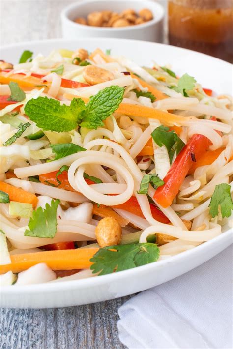 Spring Roll Salad With Spicy Ginger Dressing For The Love Of Cooking