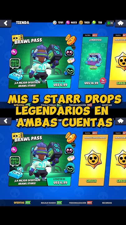 Mis 5 10 Starr Drops Legendarios ⭐️ Brawl Stars Youtube