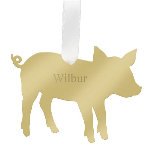 Moon And Lola Personalized Pig Ornament