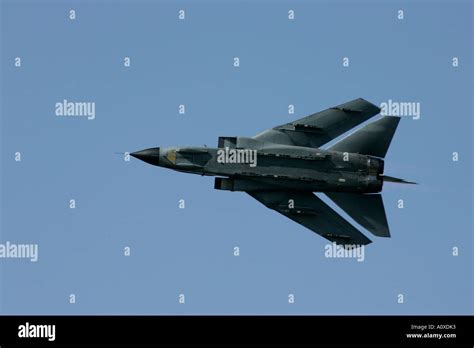 Raf Tornado Gr4 Flies With Wings Swept Back In Blue Sky Riat 2005 Raf