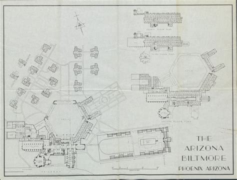 Floor Plan Of The Arizona Biltmore Phoenix Arizona Arizona Memory Project