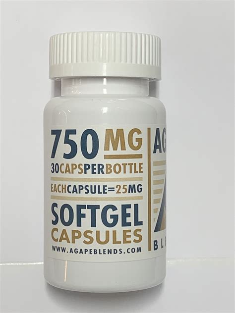 Cbd Capsules Full Spectrum Or Isolate Zero Thc 25mg 2250mg Agape