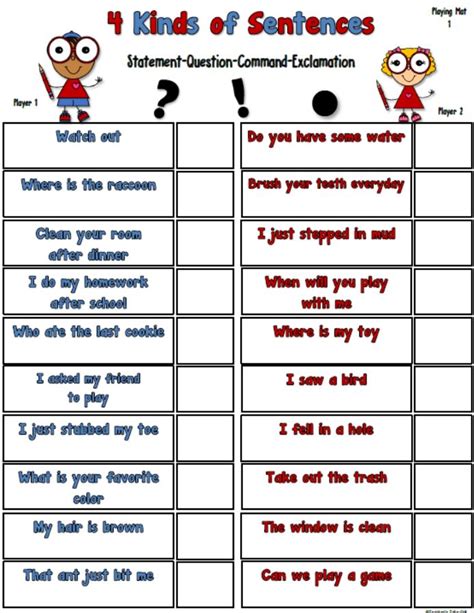 Statements And Questions Worksheets