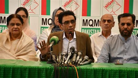 Siddiqui Appointed Mqm P Chairman As Major Changes Made In