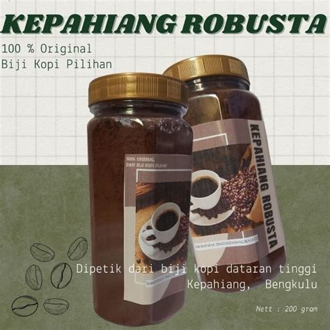 Jual Kopi Bubuk Robusta Asli Kepahiang Bengkulu Sumatera Kemasan Toples