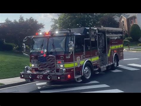 Engine And Medic 417 Responding To A House Fire Fairfax County Fire