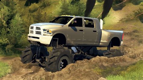 Dodge 3500 Mega Truck 4x4 Off Roading Mudding And Hill Climbing