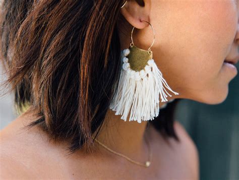 Diy Brass Fringe Earrings Honestly Wtf