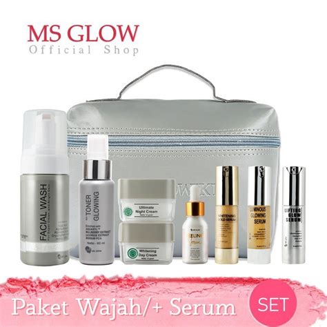 Jual MS GLOW All Produk Paket Wajah Free Pouch Kosmetik BB Ecer