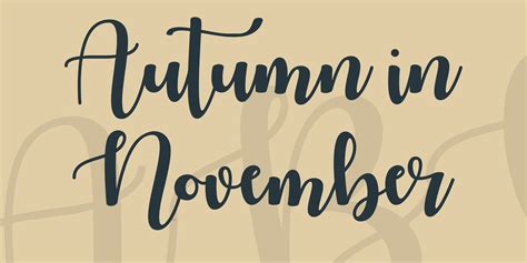 Autumn In November Font FREE Download & Similar Fonts | FontGet
