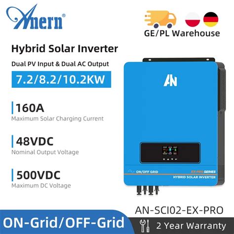 Solar Hybrid Inverter 8 2KW 10 2KW 8200W 10200W On Off Grid DC48V