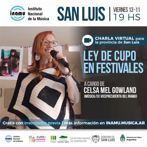 Charla Virtual Para San Luis Ley De Cupo En Festivales Inamu