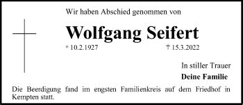 Traueranzeigen Von Wolfgang Seifert Trauer Nn De