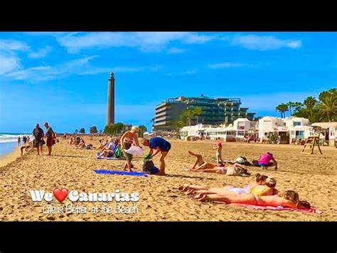 Maspalomas Beach February Gran Canaria We Canarias Youtube