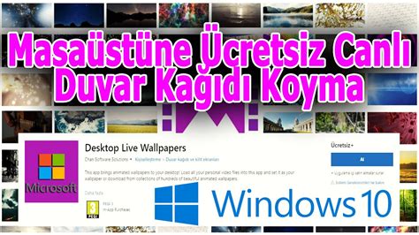 Masaüstüne Ücretsiz Canlı Duvar Kağıdı Koyma Windows 10 YouTube