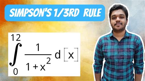 Simpson S 1 3 Rd Rule Numerical Integration Engineering Mathematics Solved Example 2