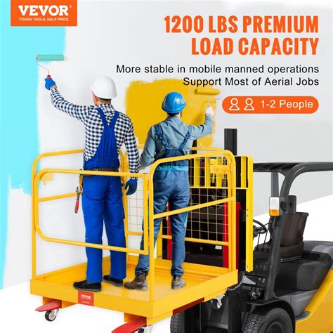 Vevor Vevor Forklift Safety Cage 1200 Lbs Load Capacity 36 X 36 Inches Folding Forklift Work