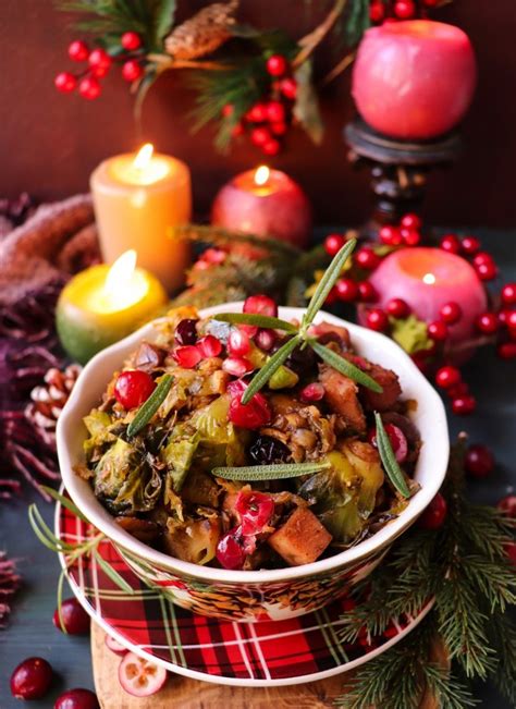 Festive Brussels Sprouts (With Chestnuts, Prosciutto, and Cranberries)