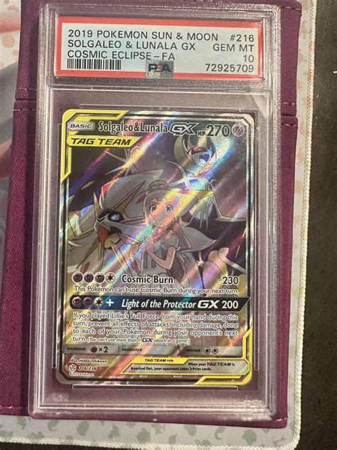 Pokemon Cosmic Eclipse Solgaleo Lunala Gx Alt Art