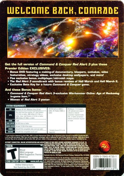 Command Conquer Red Alert Premier Edition Windows Box