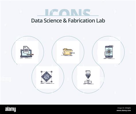 Data Science And Fabrication Lab Line Filled Icon Pack Icon Design