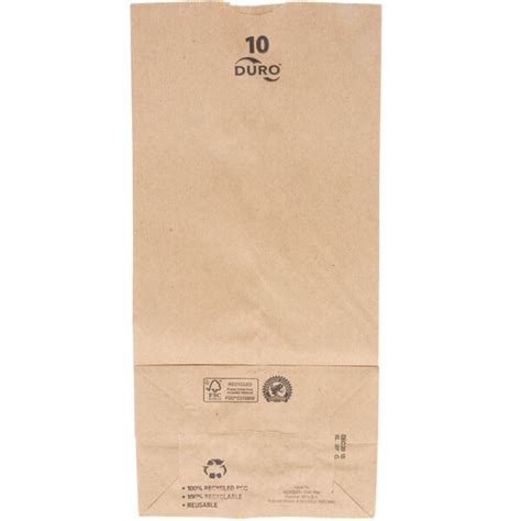 Duro 10 Lb Brown Paper Bag 500 Bundle