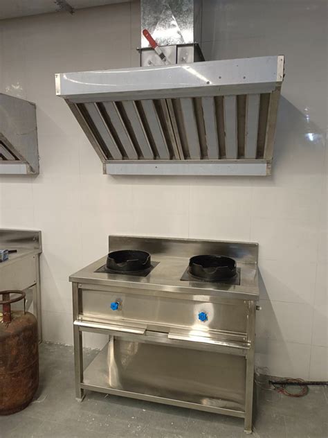 Rectangular Wall Mounter Stainless Steel Commercial Kitchen Chimney For