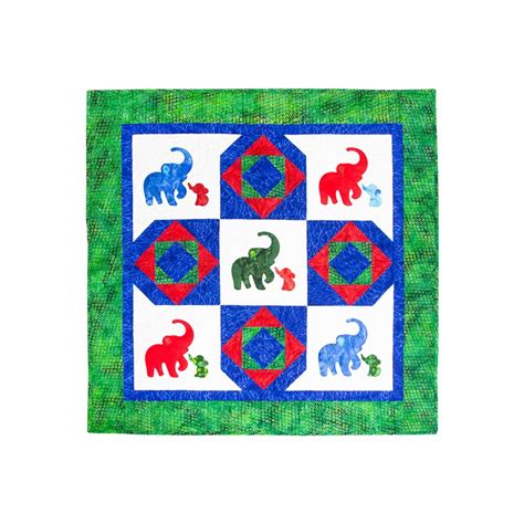 Go Elephant Star Baby Quilt Pattern Accuquilt