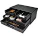 Amazon Kingfom Pu Leather Desk Organizer With Drawers Small