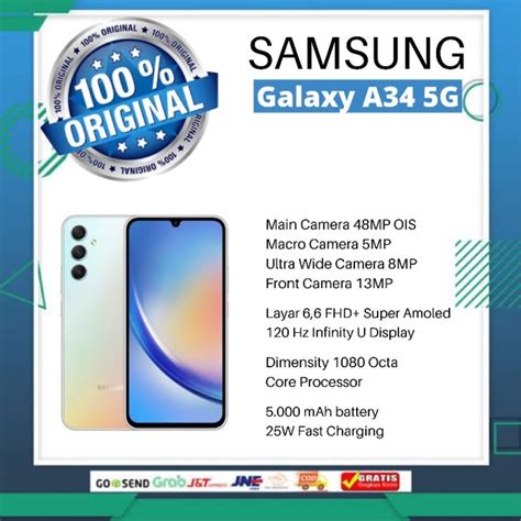 Jual Samsung Galaxy A34 5G 8 128 Garansi Resmi SEIN Shopee Indonesia