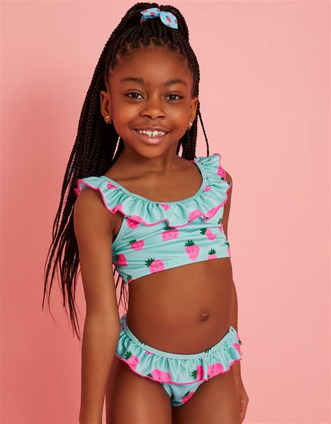 GIRLS STRAWBERRY BIKINI SET BLUE Monsoon Accessorize Malta