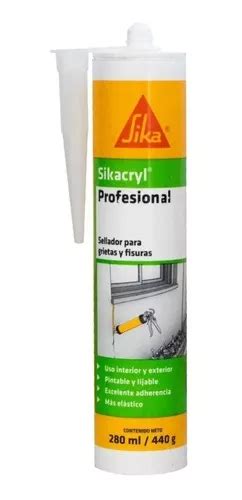 Sellador Sikacryl Profesional Grietas Cartucho X 280ml Sika MercadoLibre