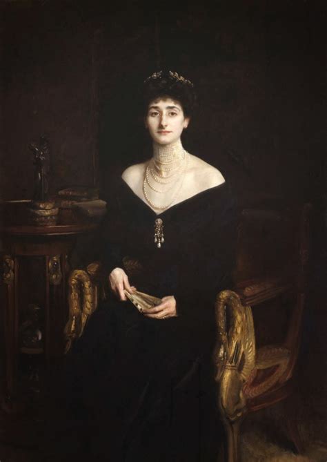 Mrs Ernest G Raphael Nee Florence Cecilia Sassoon Oil On Canvas