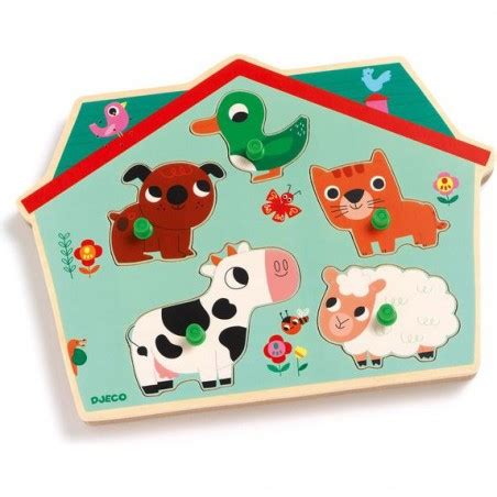 Puzzle Sonore Animaux De La Ferme Ouaf Woof Djeco