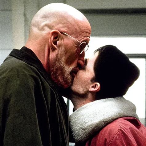 Walter White Kissing Mike Ehrmantraut Stable Diffusion