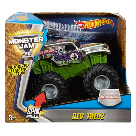 Hot Wheels Monster Jam Rev Tredz Grave Digger Truck Walmart