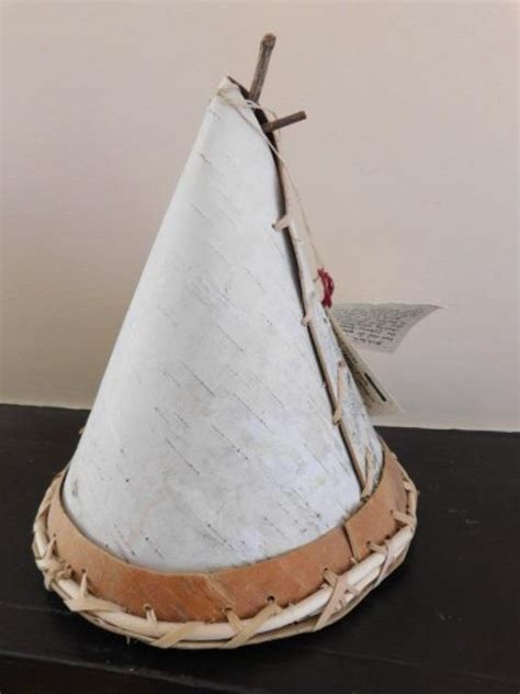 Birch Bark Ojibway Tipi Birdhouse