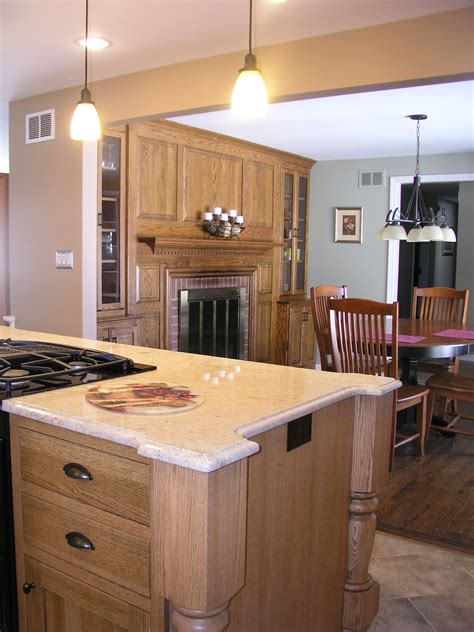 Quarter Sawn Oak Island Kitchen Design Center