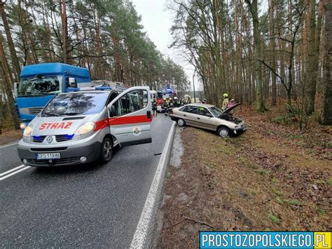 Wypadek na dk45 na trasie Opole Kluczbork w miejscowości Jasienie