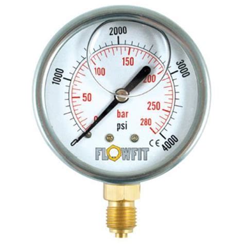 Mm Glycerine Filled Hyd Pressure Gauge Psi Bar Bsp Base