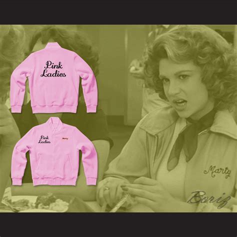 Grease Marty Maraschino Pink Ladies Letterman Jacket-Style Sweatshirt ...