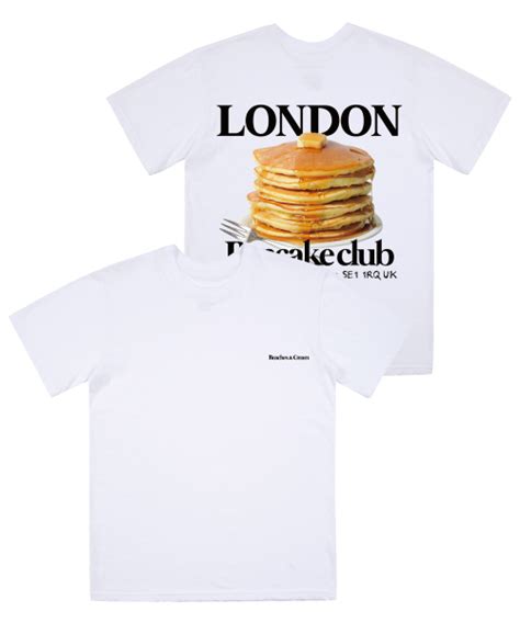 MUSINSA公式 BEACHESANDCREAM LONDON PANCAKE CLUB SHORT SLEEVES WHITE