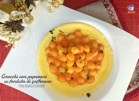 Gnocchi Con Peperoni Su Fonduta Di Zafferano