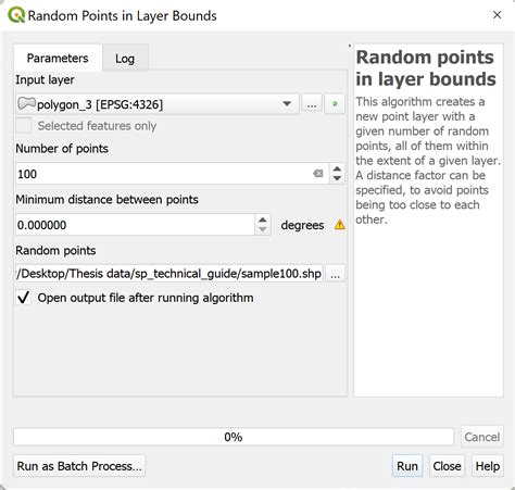 Spatial Random Sampling With Qgis Technical Guide For Estimating