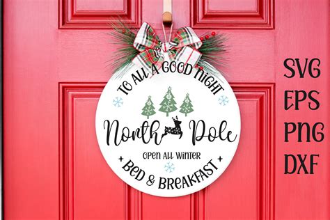 Christmas Round Sign Svg North Pole Svg Graphic By Md Shahjahan