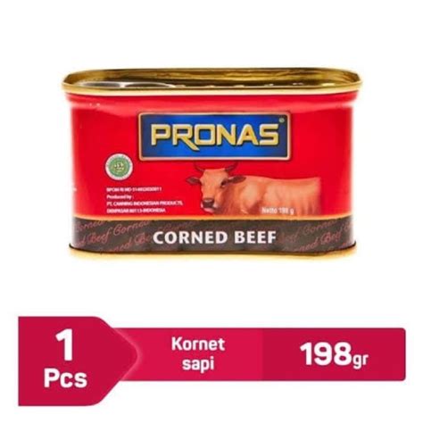 Jual Pronas Kornet Daging Sapi Corned Beef 198 G Kemasan Kaleng EOE