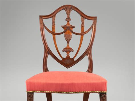 english sheraton satinwood shield arm chairs